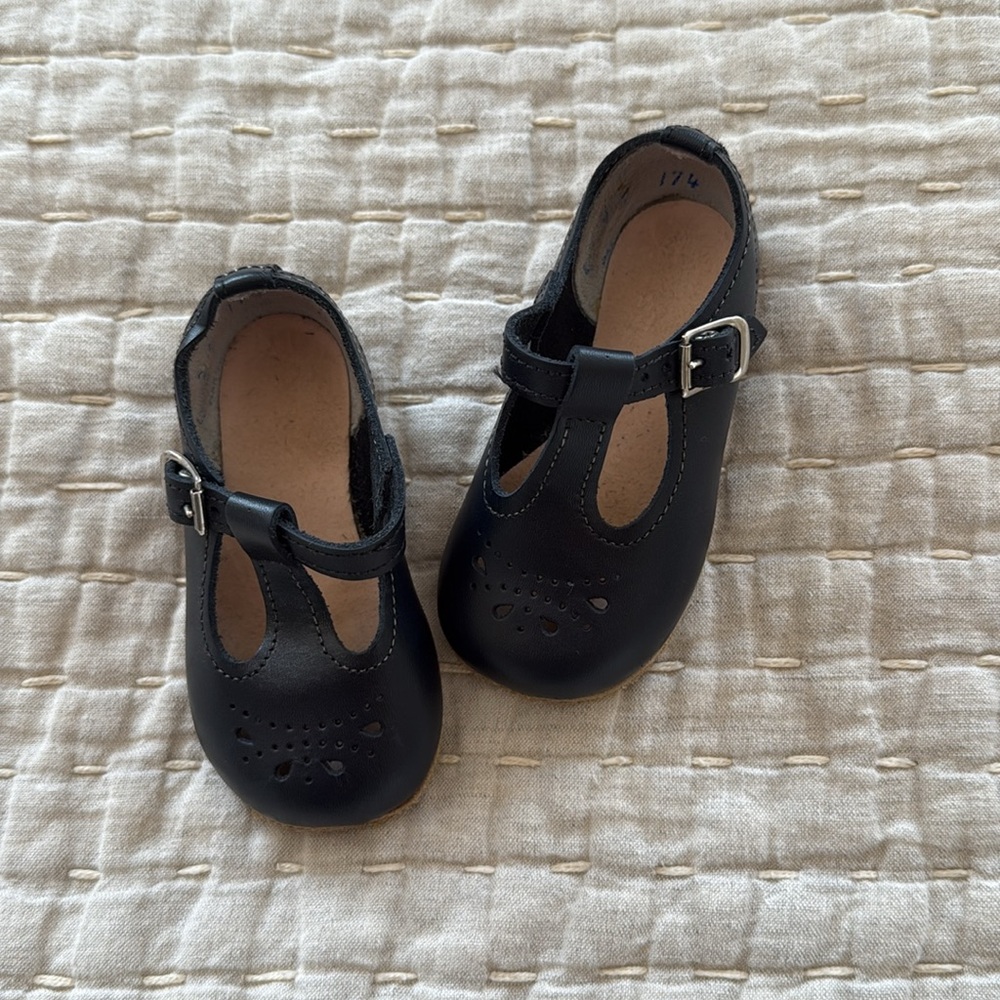 Navy Zimmerman t-strap shoes